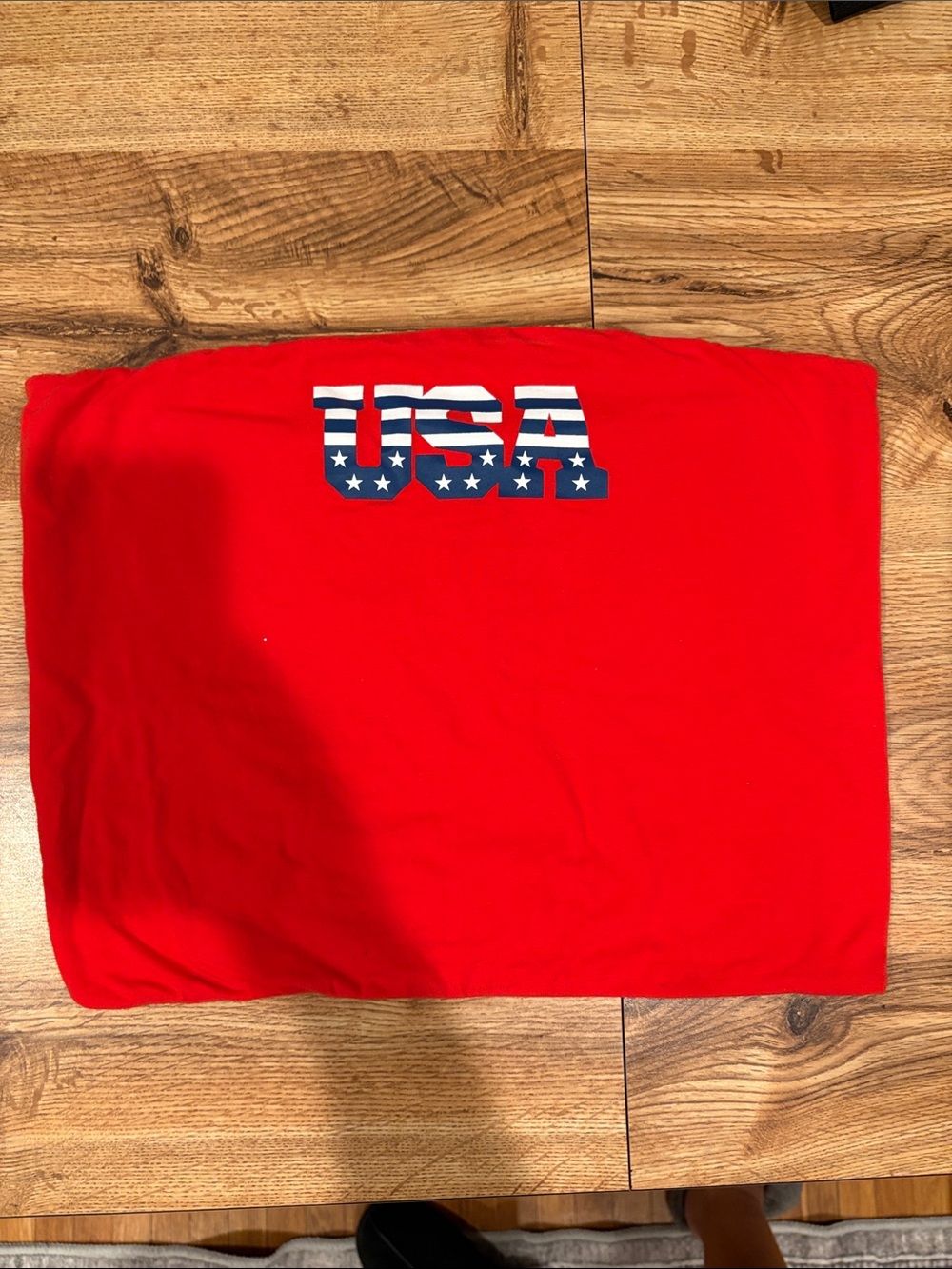 Women's Red Tub Top with USA Flag Graphic